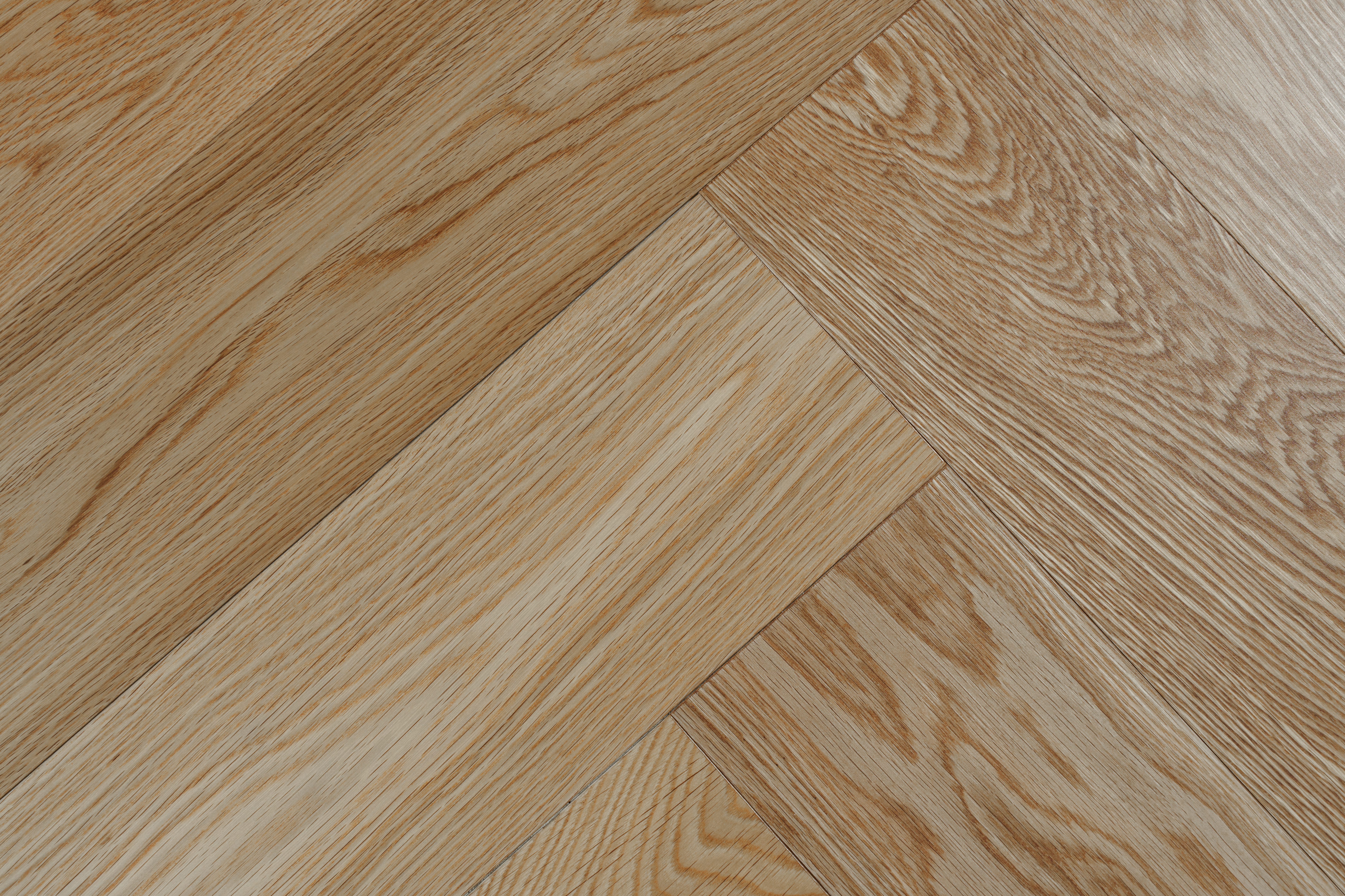 Паркетная доска AmberWood/Амбер Вуд Венгерская елочка Дуб Селект бесцветный лак 915х127х14 мм (0,93 м2/упак)